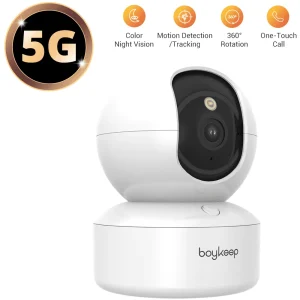 BoyKeep 2K 5G/2.4GHz WiFi Dual-Band Pet Dog Camera with Phone App