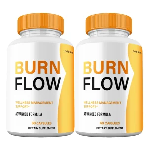 BurnFlow Capsules, Maximum Strength All Natural Formula, Burn Flow Pills Supplement, 60 Capsules (2 Pack)