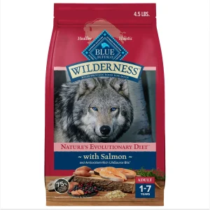 Blue Buffalo Wilderness Natural High-Protein Adult Dog Dry Food, Salmon Recipe, 4.5-lb.